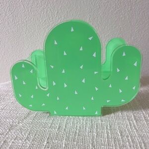 NWT Cactus brush and pen holder - Acrylic - Light Green